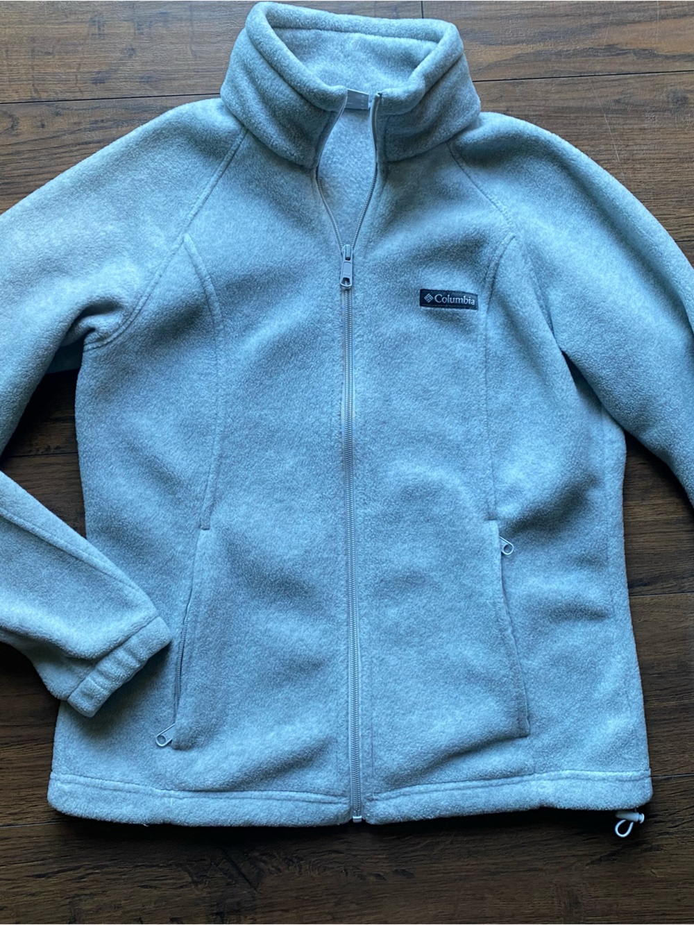 Columbia Light Gray Full-Zip Fleece Jacket